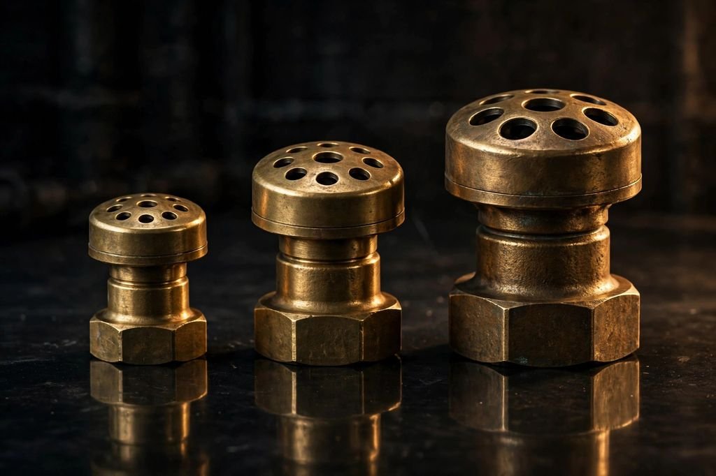 Lineup of Precigenix brass vent valves