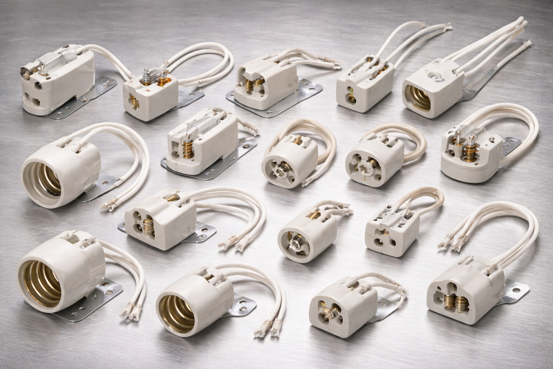 HID porcelain lamp holders manufacturer India — E40 E27 B22 — Precigenix Jamnagar Gujarat